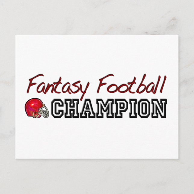Cartão Postal Campeão de Futebol Fantasy (Frente)