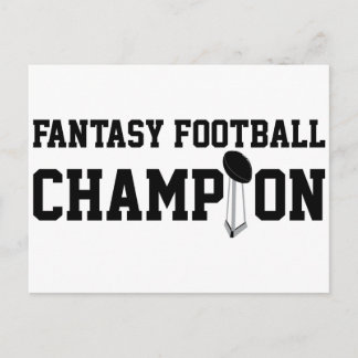 Cartão Postal Campeão de Futebol Fantasy