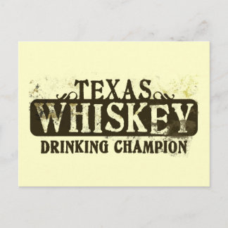 Cartão Postal Campeão do Bebendo Whiskey do Texas