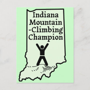 Cartão Postal Campeão Engraçado de Montanhismo de Indiana