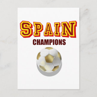 Cartão Postal Campeões Mundiais da espanha 2010
