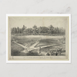 Cartão Postal Campeonato Baseball, 1866, por Currier & Ives
