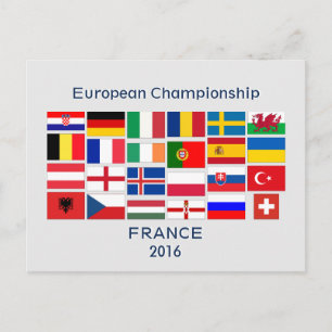 Cartão Postal Campeonato Europeu de Futebol de 2016