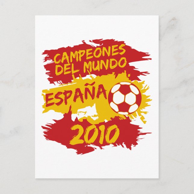 Cartão Postal Campeones del Mundo 2010 (Frente)