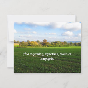 Cartão Postal Campestre Inglês de Outono - Personalizado