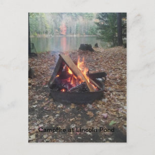 Cartão Postal Campfire em Lincoln Pond