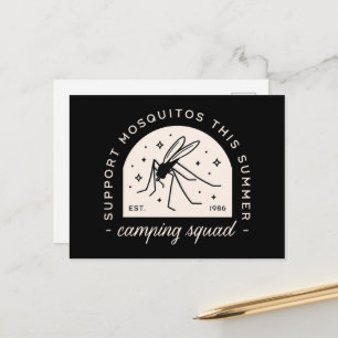 Cartão Postal Camping mosquito divertido acampamento esquadrão c