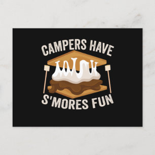 Cartão Postal Campistas Têm Diversão com S'mores Roupas de Campi