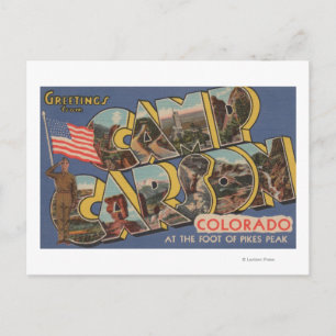 Cartão Postal Campo Carson, Colorado - Pico Pikes