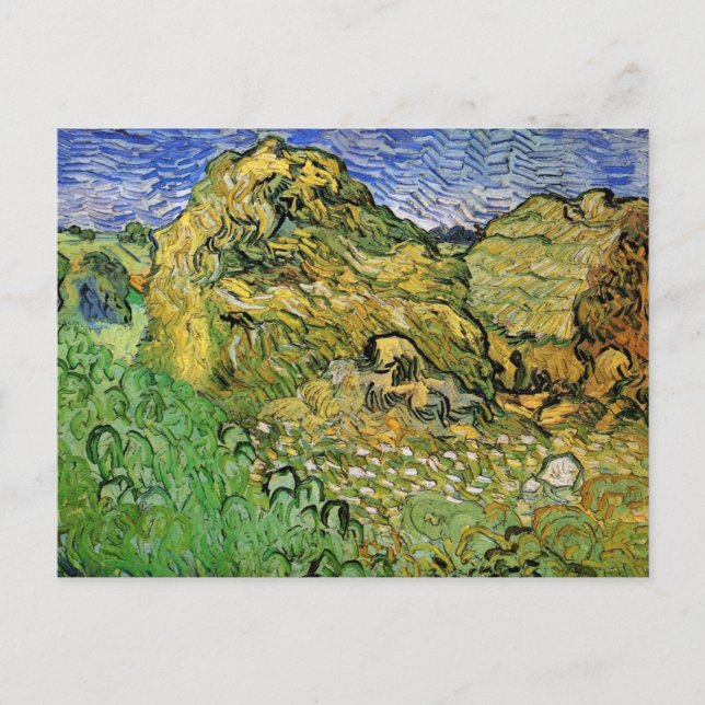Cartão Postal Campo com Medas de Trigo por Vincent van Gogh (Frente)