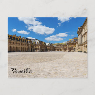 Cartão Postal Campo de entrada do Palácio de Versailles - França