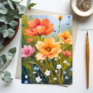 Cartão Postal Campo de Flores Silvestres   Botânica de Flores Aq