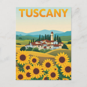 Cartão Postal Campo de Girassóis da Toscana