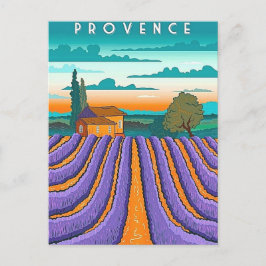 Cartão Postal Campo de Lavanda Provença França