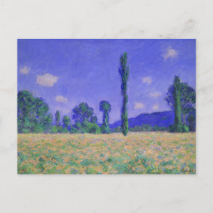 Cartão Postal Campo de papoulas vintage de Claude Monet