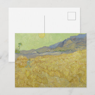 Cartão Postal Campo de Trigo com Ceifador de Van Gogh - Sol Dour