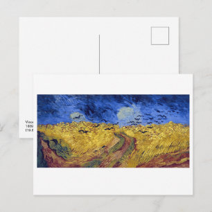 Cartão Postal Campo de Trigo com Corvos Van Gogh