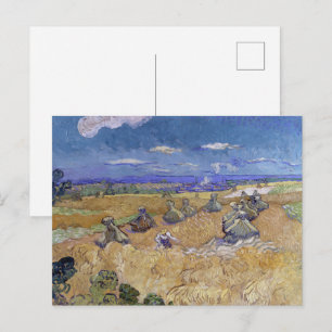 Cartão Postal Campo de Trigo de Van Gogh - Colheita Dourada Arte