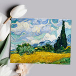 Cartão Postal Campo de trigo de Vincent van Gogh com Posto Cypre<br><div class="desc">Entra no vibrante mundo da obra-prima de Vincent van Gogh, "Campo de Trigo com Prensas", pintado em 1889, com este cartão-postal refinado. Perder-se nos padrões giratórios do trigo ouro, nas majestosas ciprestes a alcançar o céu, e nas pinceladas dinâmicas que transmitem a fervorosa energia do artista. Transportando-os para as paisagens...</div>