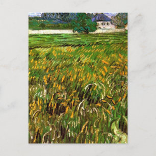 Cartão Postal Campo de trigo em Auvers por Vincent van Gogh