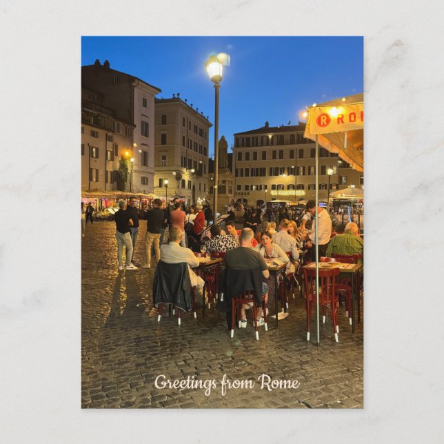 Cartão Postal Campo di Fiore, Roma, Itália Design (Frente)