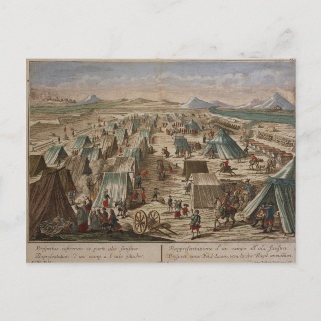 Cartão Postal Campo militar, c.1780 (Frente)