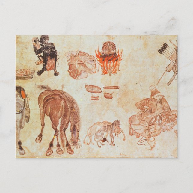 Cartão Postal Campo nômade mongol, século 15 (Frente)