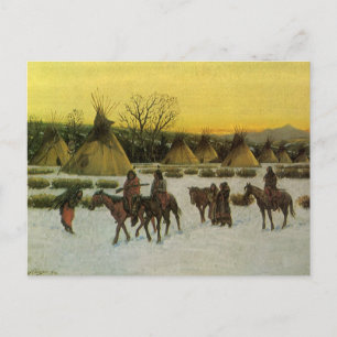 Cartão Postal Campo Sioux no joelho ferido por John Hauser