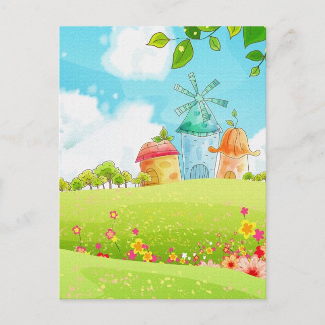 Cartão Postal campo verde (Frente)