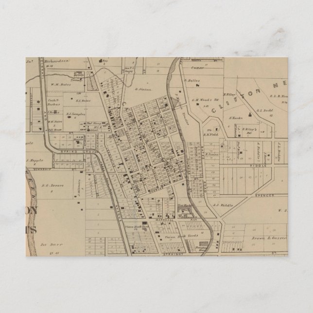 Cartão Postal Campo Washington, Clifton Heights, Ohio (Frente)