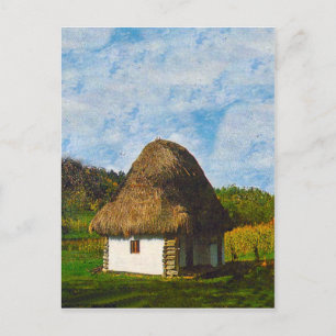 Cartão Postal Camponês tradicional que chaleira