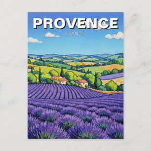 Cartão Postal Campos de Lavanda da Provença França Viagem