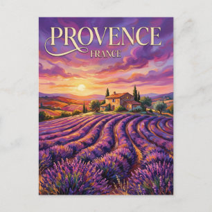 Cartão Postal Campos de Lavanda de Valensole França