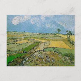 Cartão Postal Campos de Trigo Auvers Clouve Sky Van Gogh Belas A