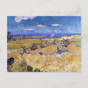 Cartão Postal Campos de Trigo com Ceifeiro   Vincent van Gogh