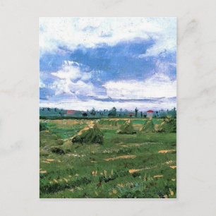 Cartão Postal Campos de Trigo com Montes de Feno, Vincent van Go