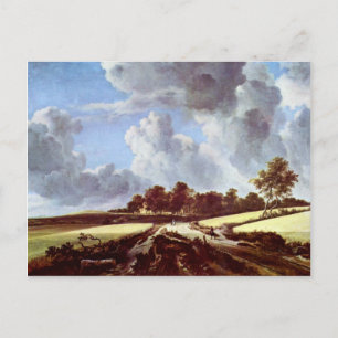 Cartão Postal Campos De Trigo De Ruisdael Jacob Isaaksz. Van
