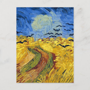 Cartão Postal Campos de Trigo de Van Gogh pintura impressionista