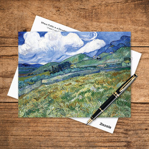 Cartão Postal Campos de Trigo Montanhas Vincent van Gogh