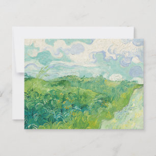Cartão Postal Campos de Trigo Verde, Auvers de van Gogh: