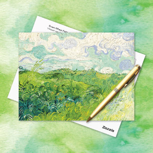 Cartão Postal Campos de trigo verde Vincent van Gogh