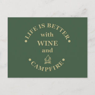 Cartão Postal Campos e declarações de vinho com fundos