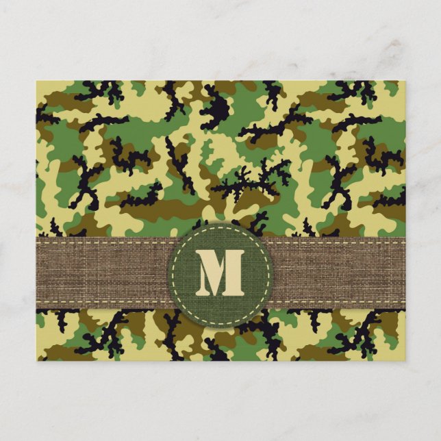 Cartão Postal Camuflagem florestal (Frente)