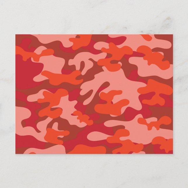Cartão Postal Camuflagem Vermelha (Frente)