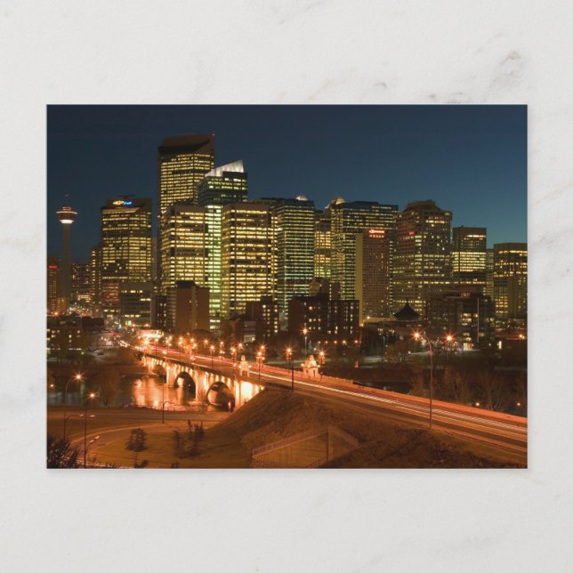 Cartão Postal Canadá, Alberta, Calgary: Centro Calgary, (Frente)