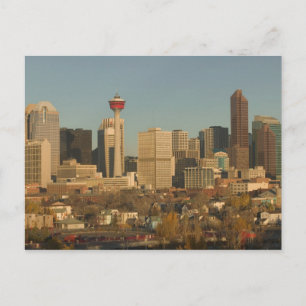 Cartão Postal Canadá, Alberta, Calgary: silhueta da cidade a par