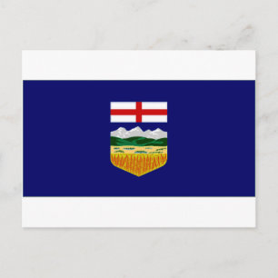 Cartão Postal Canadá Alberta Flag