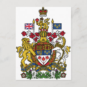 Cartão Postal Canadá Casaco de armas CA