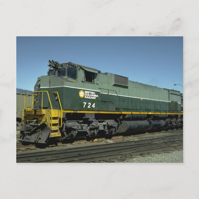 Cartão Postal Canadá, Colúmbia Britânica, Ry MLW M630 (Frente)