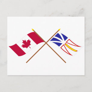 Cartão Postal Canadá e Terra Nova - Sinalizadores Cruzados